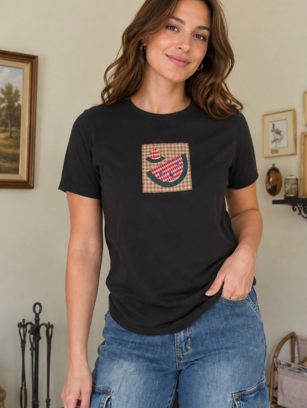 Patchwork Y2K Cottagecore Tshirt
